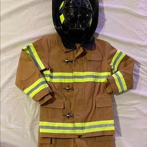 Get Real Gear Dress Up For Kids Firefighter Costume - Brown and Yellow size 4-6